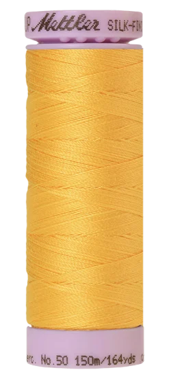 Amann Mettler Silk-finish cotton naaigaren | 150m | Okergeel