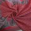 Blousestof – Donkerroze paisley paneel 80cm