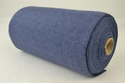 Boordstof rib – Donker jeans melange
