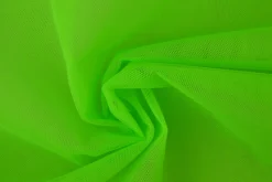 Brandvertragende tule – Fluor groen 300cm breed