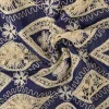 Broderie jeanslook – Dark blue vintage floral