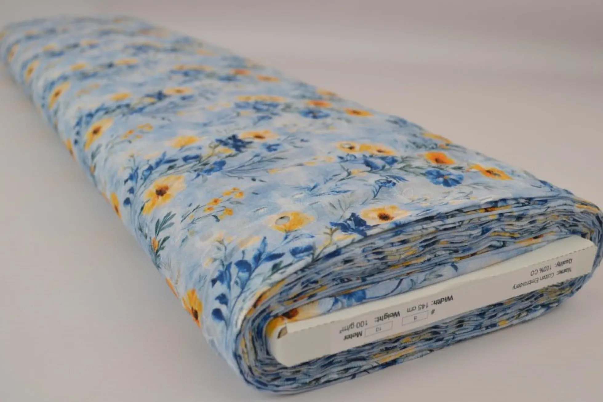 Broderie katoen – Blue meadow