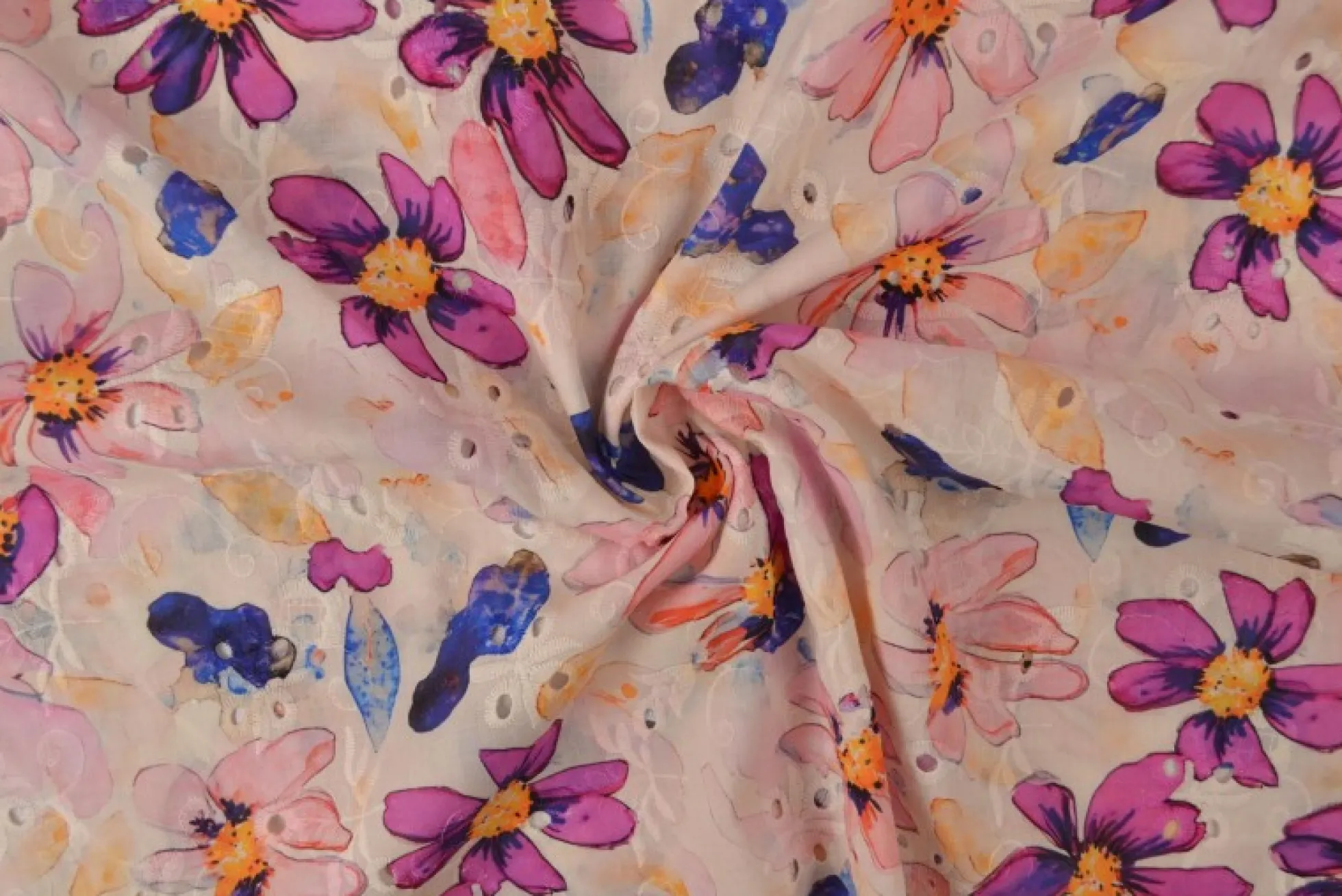 Broderie katoen – Happy garden