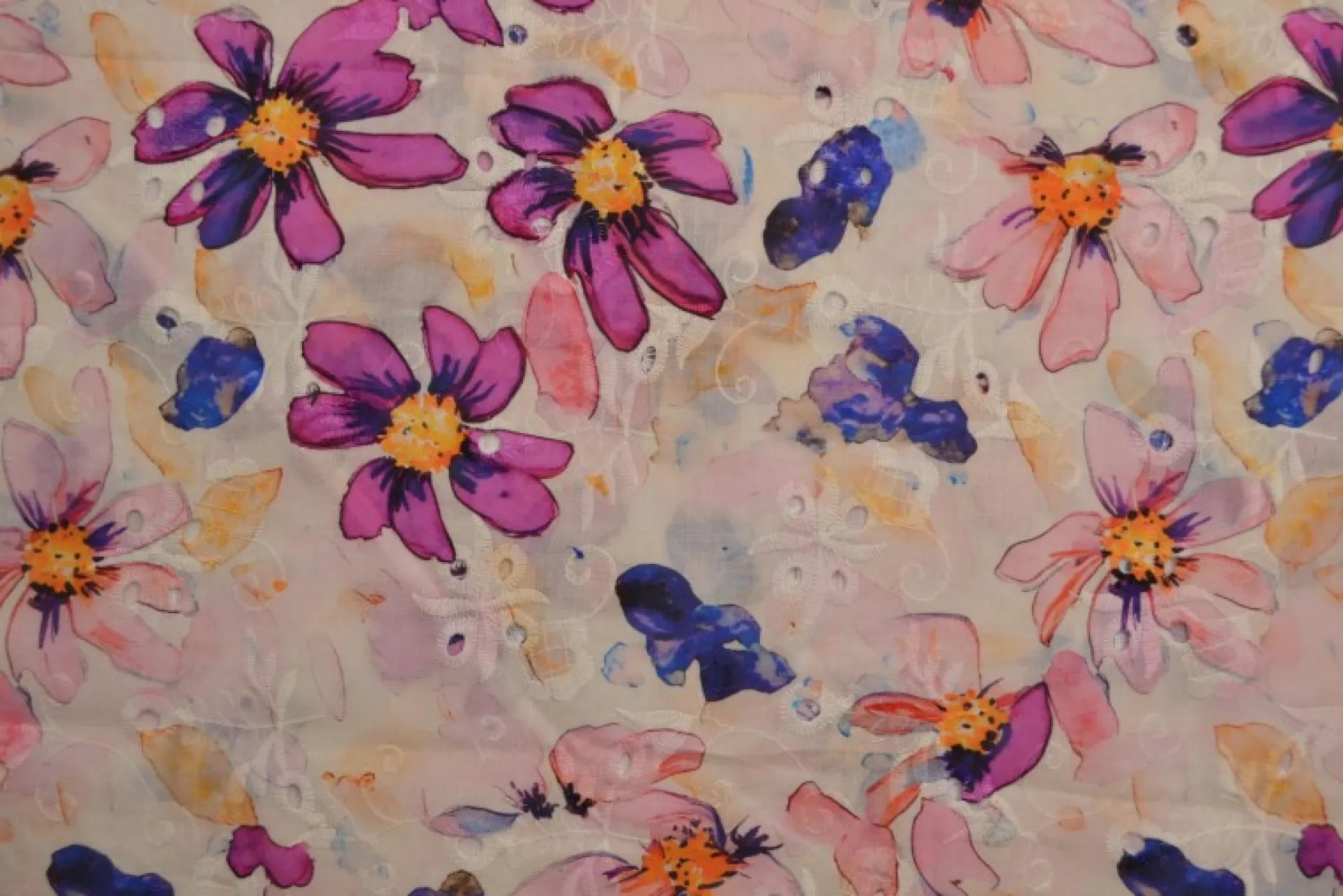 Broderie katoen – Happy garden