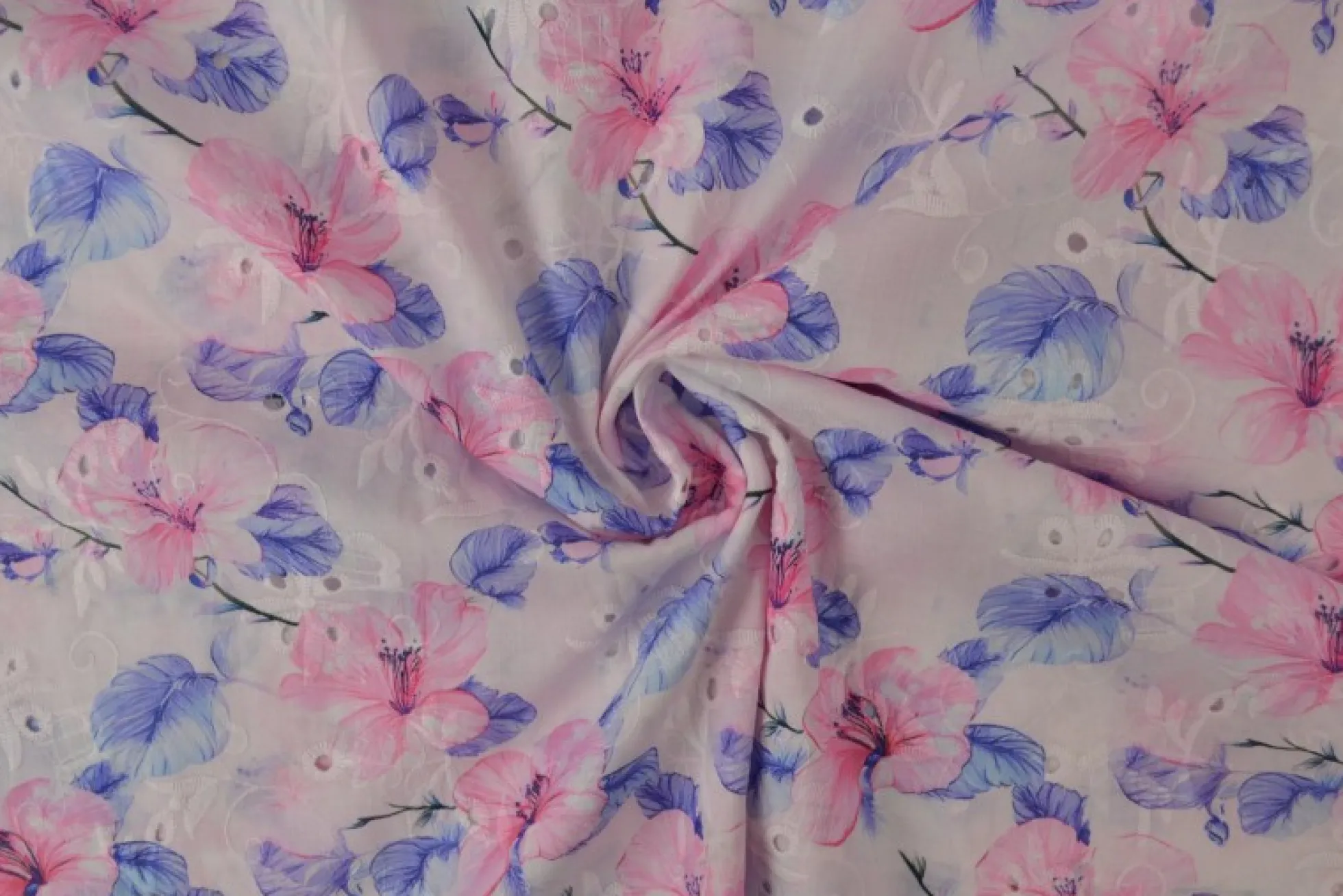 Broderie katoen – Lavender breeze