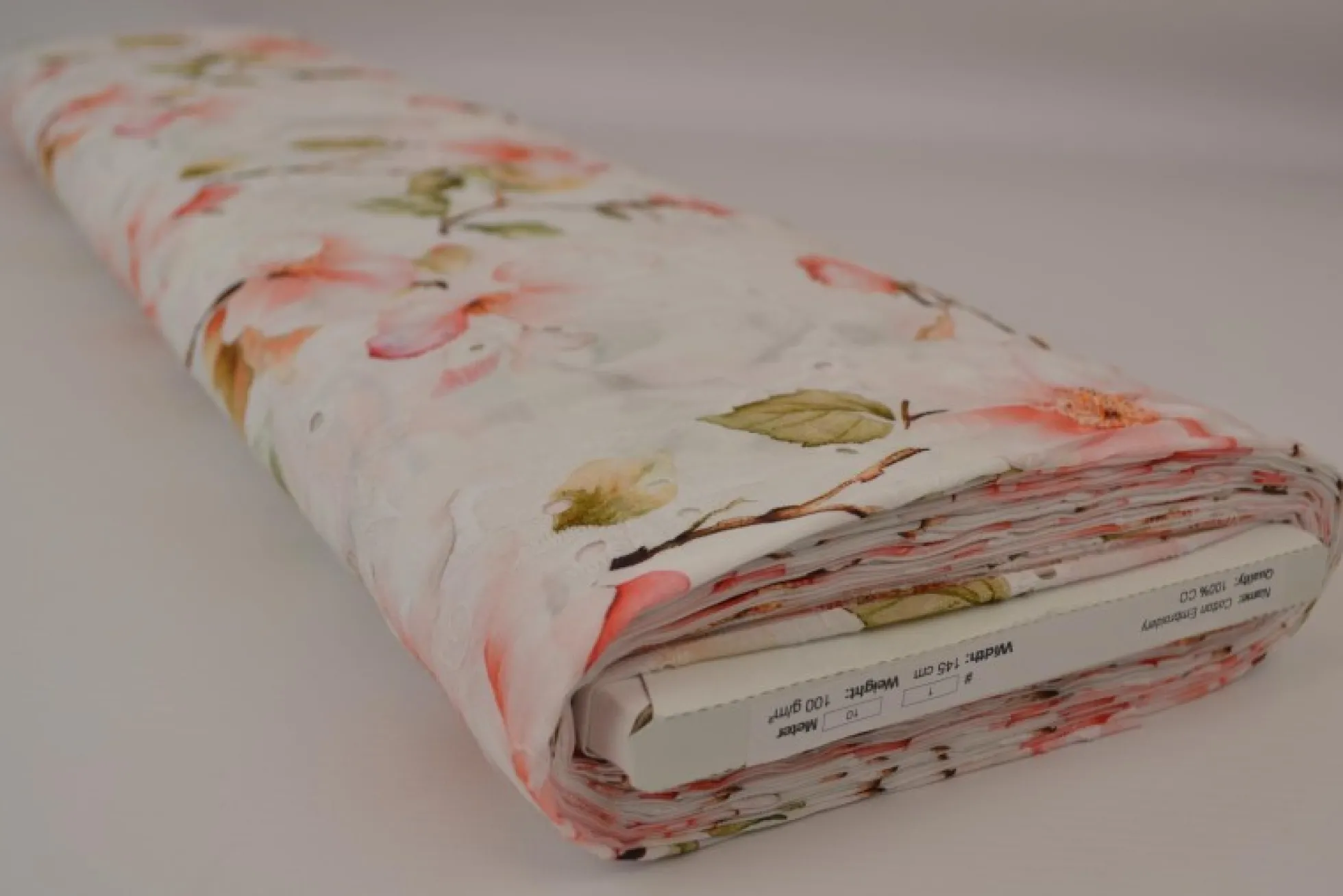 Broderie katoen – Peach blossom dream