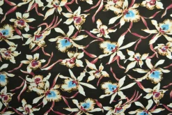 Canvas  – Passie bloem zwart