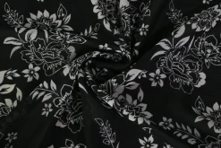 Chiffon – Black & ivory bloom
