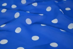 Chiffon – Classic dots blue
