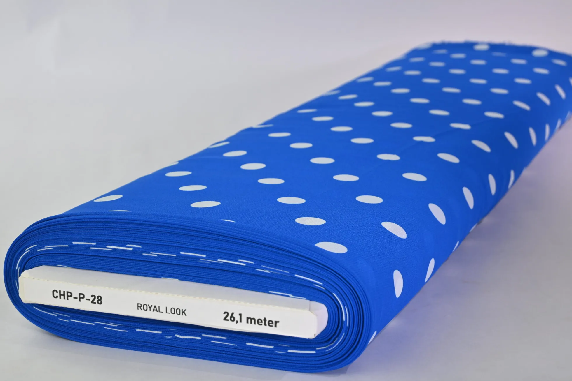 Chiffon – Classic dots blue