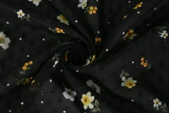Chiffon – Petite fleur noir