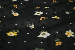 Chiffon – Petite fleur noir