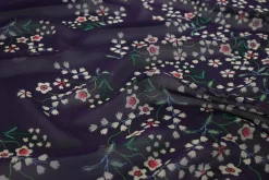 Chiffon – Purple blossom border