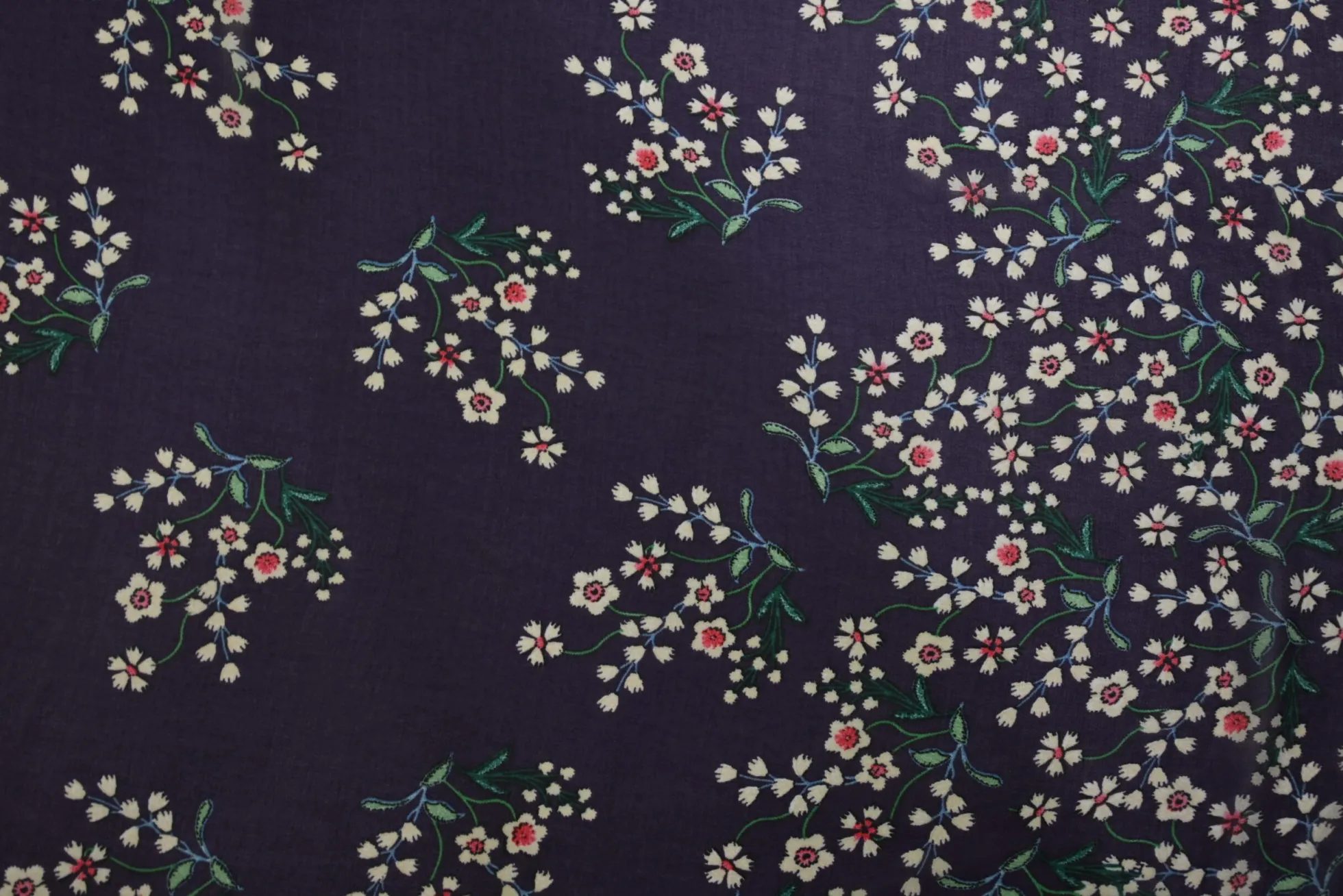 Chiffon – Purple blossom border