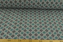 Chiffon – Turquoise & old pink mosaic