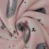 Coral Fleece – Animal faces pink