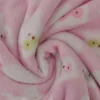 Coral fleece – Bear faces pink