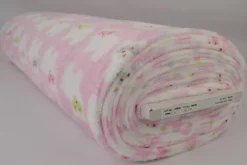 Coral fleece – Bear faces pink