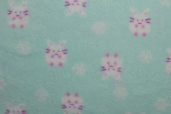 Coral Fleece – Bunnies on mint