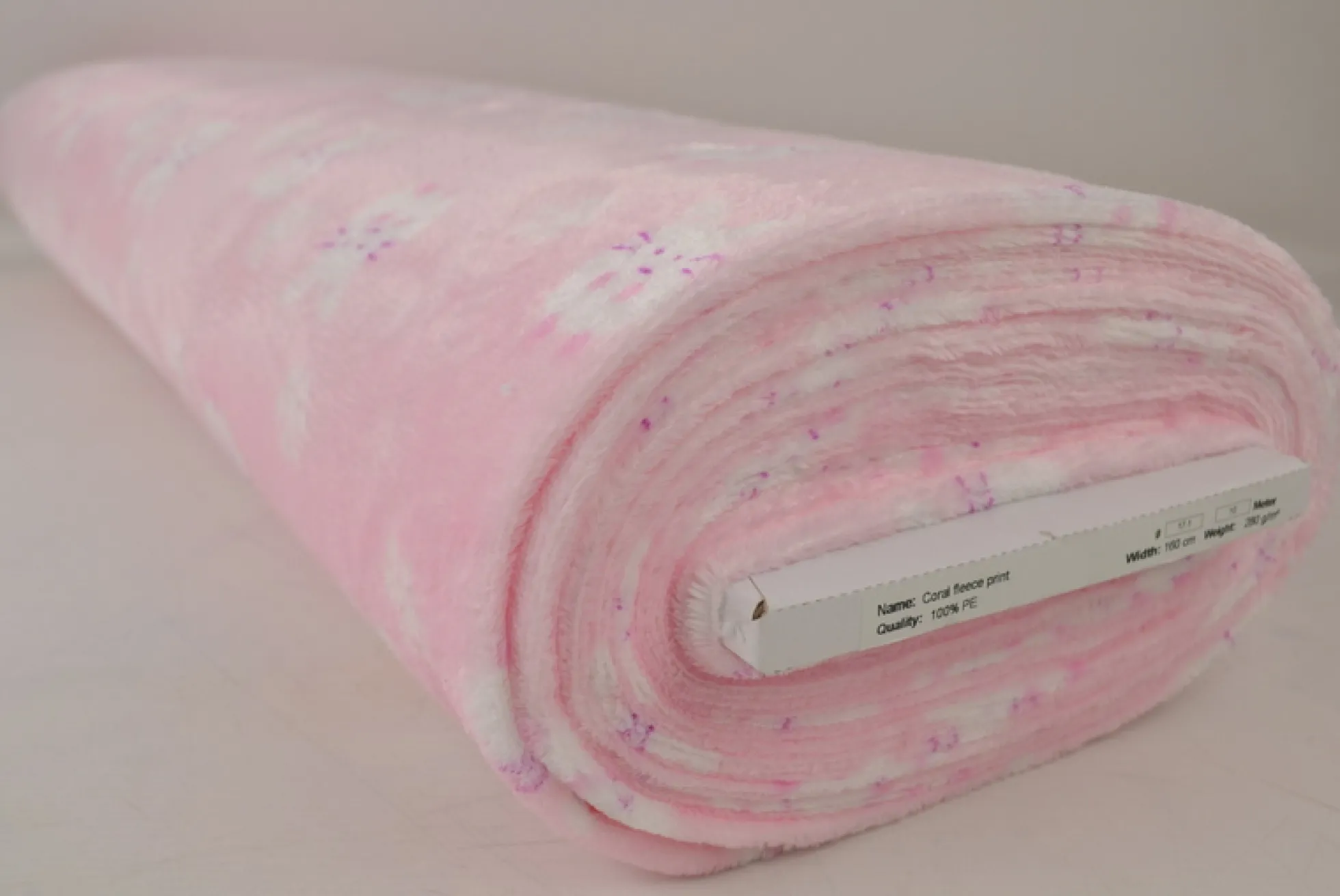 Coral Fleece – Bunnies on pink