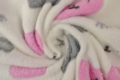 Coral Fleece – Cats on off-white