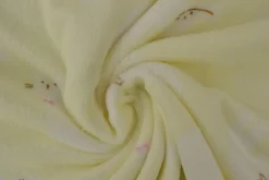 Coral Fleece – Cats on pastel yellow