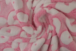 Coral Fleece – Clouds on pink
