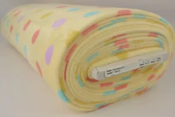 Coral Fleece – Colorful dots on yellow
