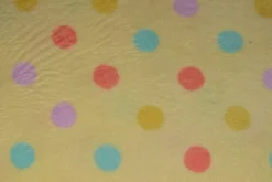 Coral Fleece – Colorful dots on yellow