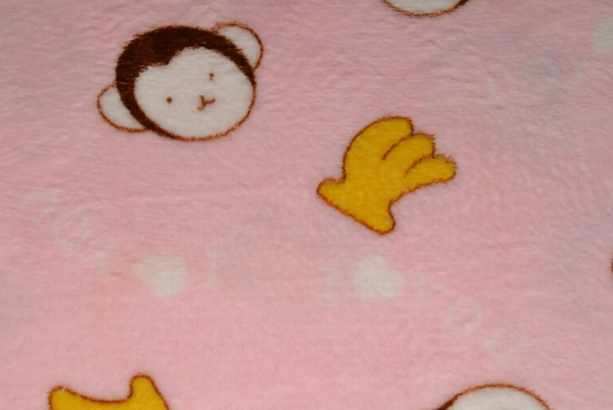 Coral Fleece – Monkeys on pink