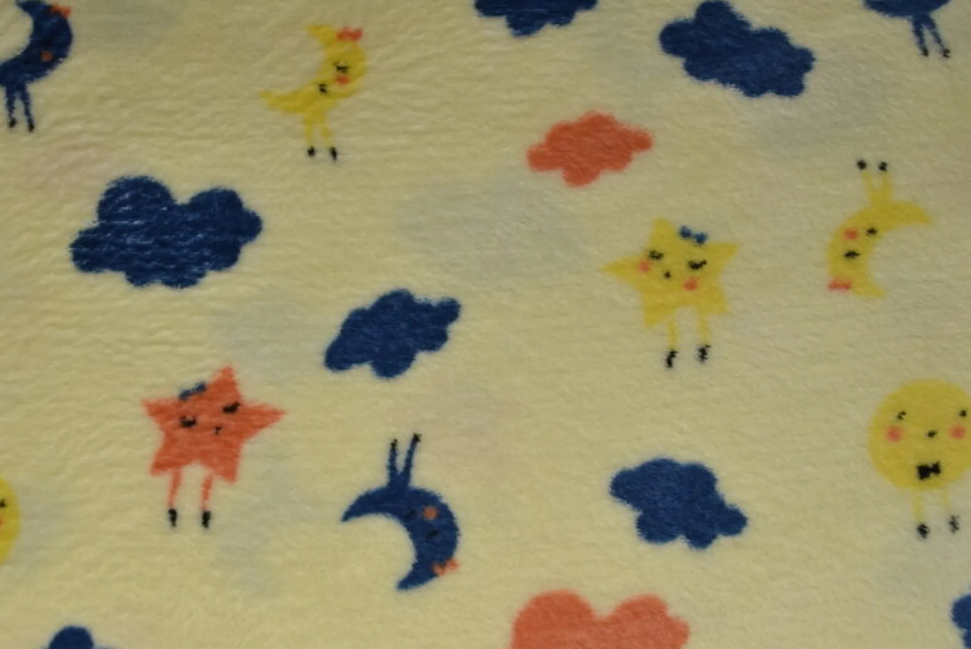 Coral Fleece – Moon & stars yellow
