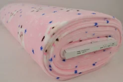 Coral Fleece – Sheeps & stars on pink