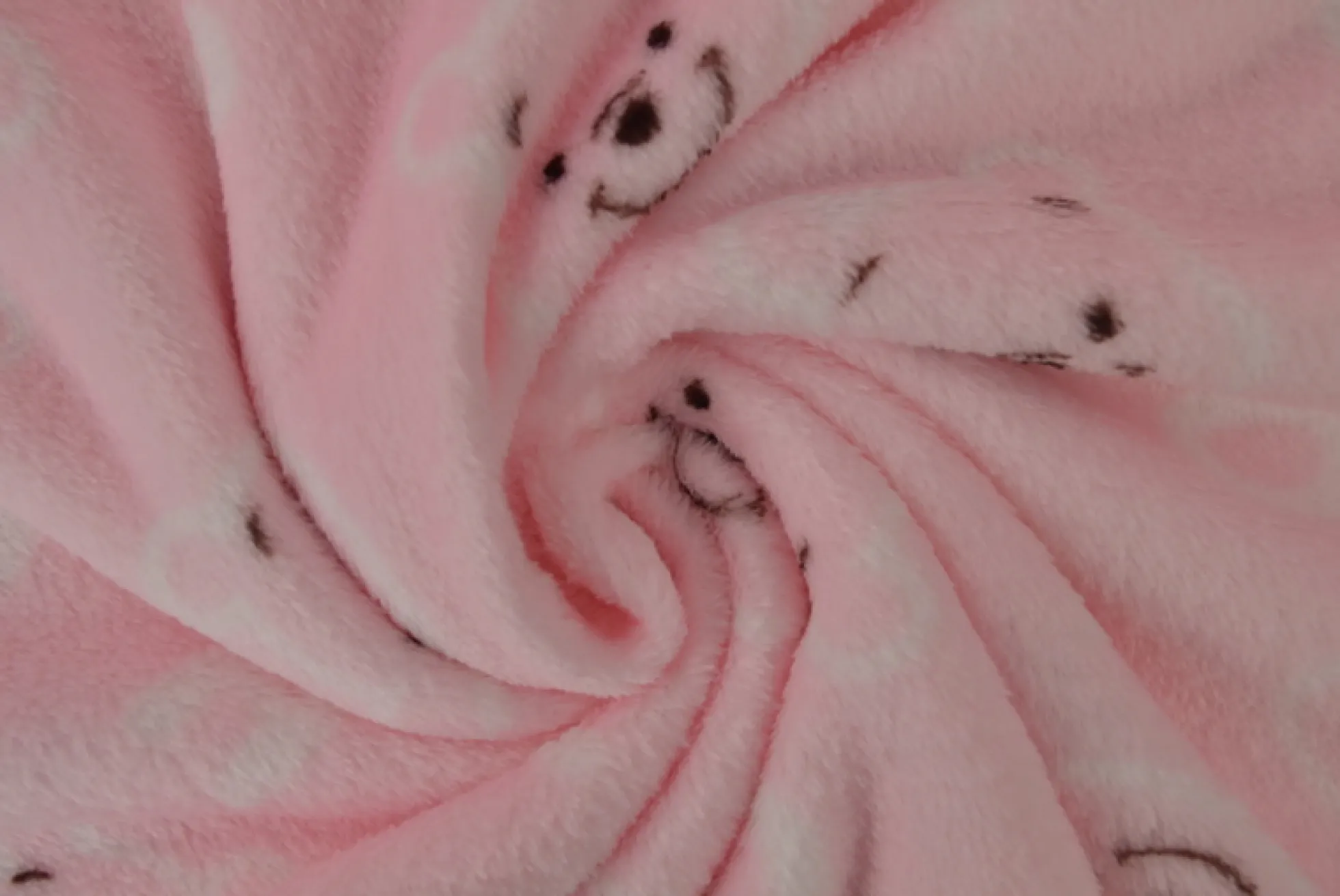 Coral Fleece – Smiling POOH soft pink