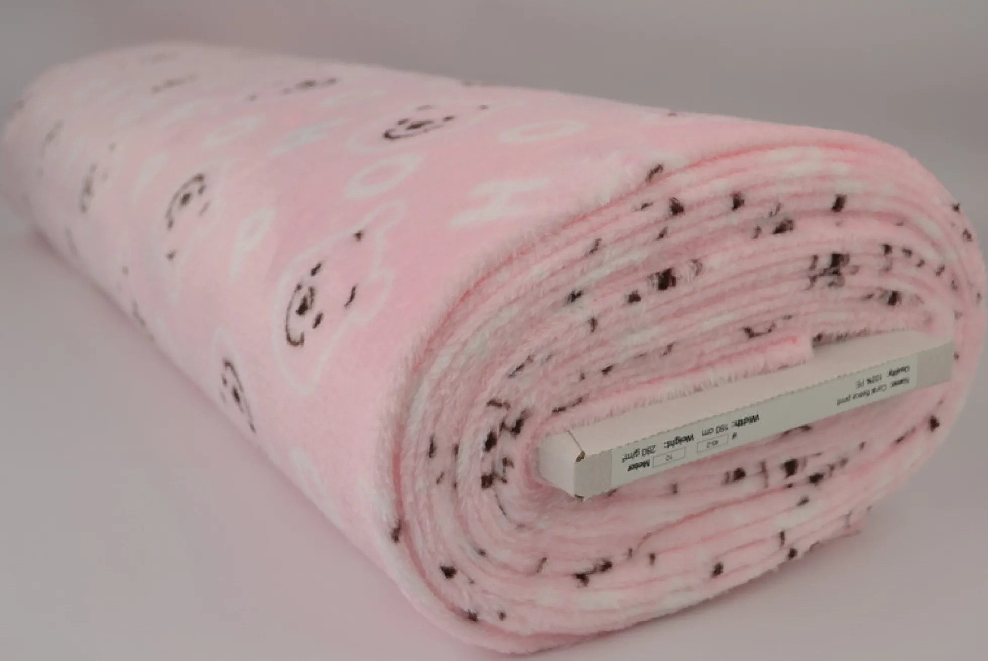 Coral Fleece – Smiling POOH soft pink