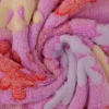Coral Fleece – Snowflakes pink rainbow