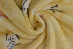 Coral Fleece – Snowman on yellow