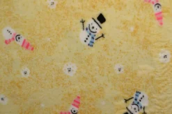 Coral Fleece – Snowman on yellow