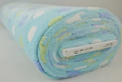 Coral Fleece – Spots on baby blue