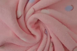 Coral Fleece – Spots on pink