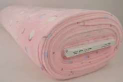 Coral Fleece – Spots on pink