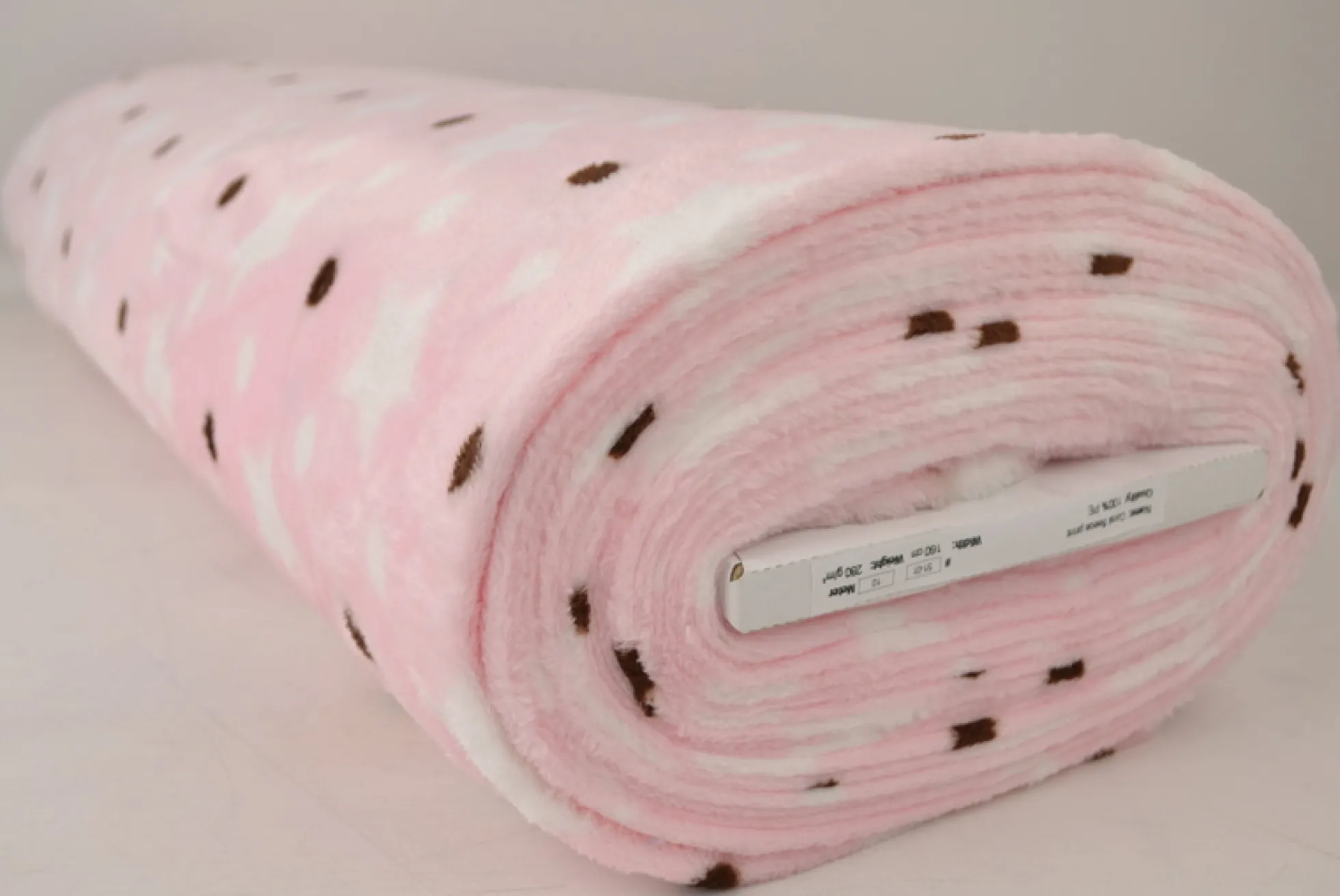 Coral Fleece – Stars & spots on pink