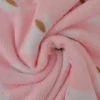Coral Fleece – White rabbits on pink