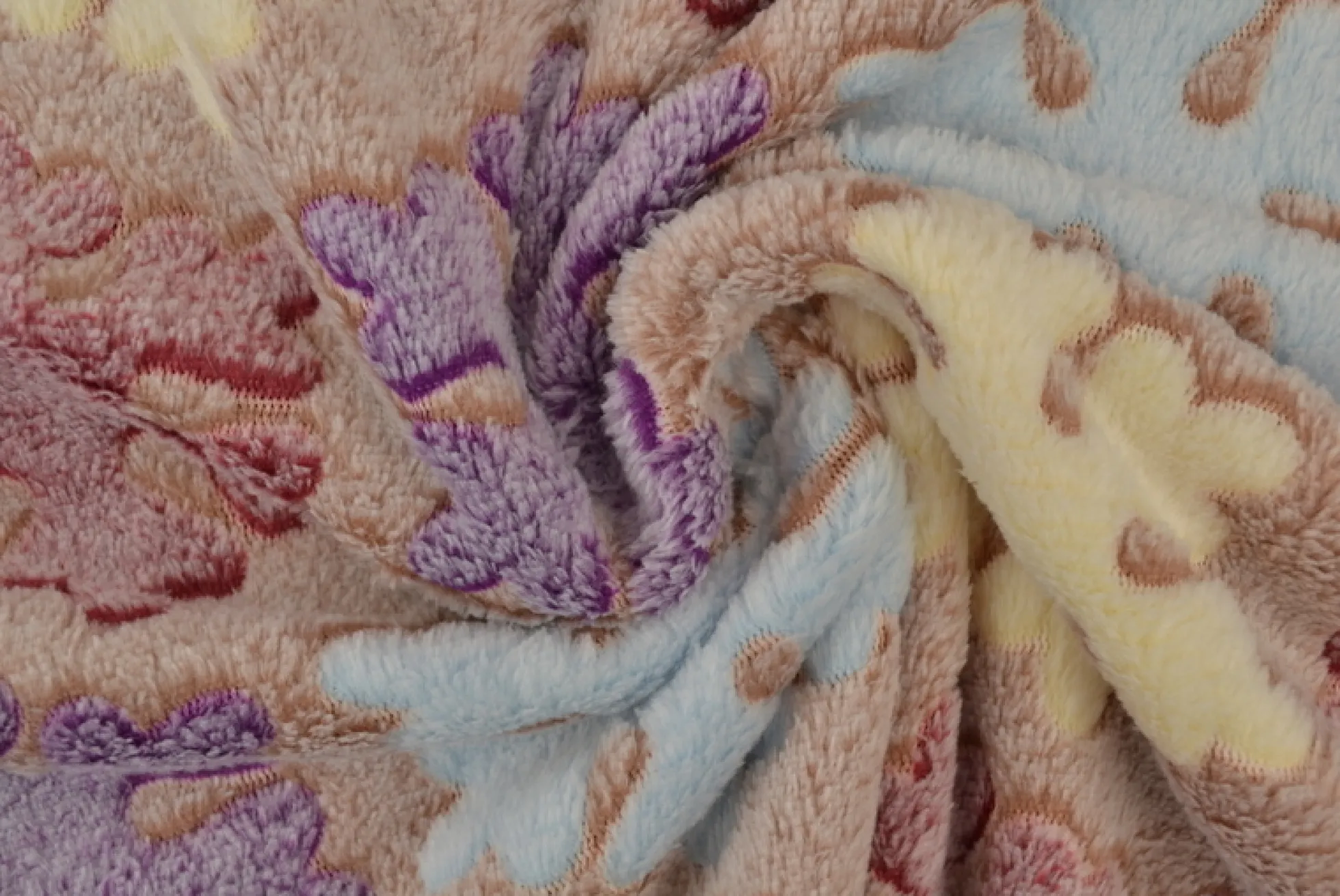 Coral fleece – Winter brown / blue / purple & bordeaux