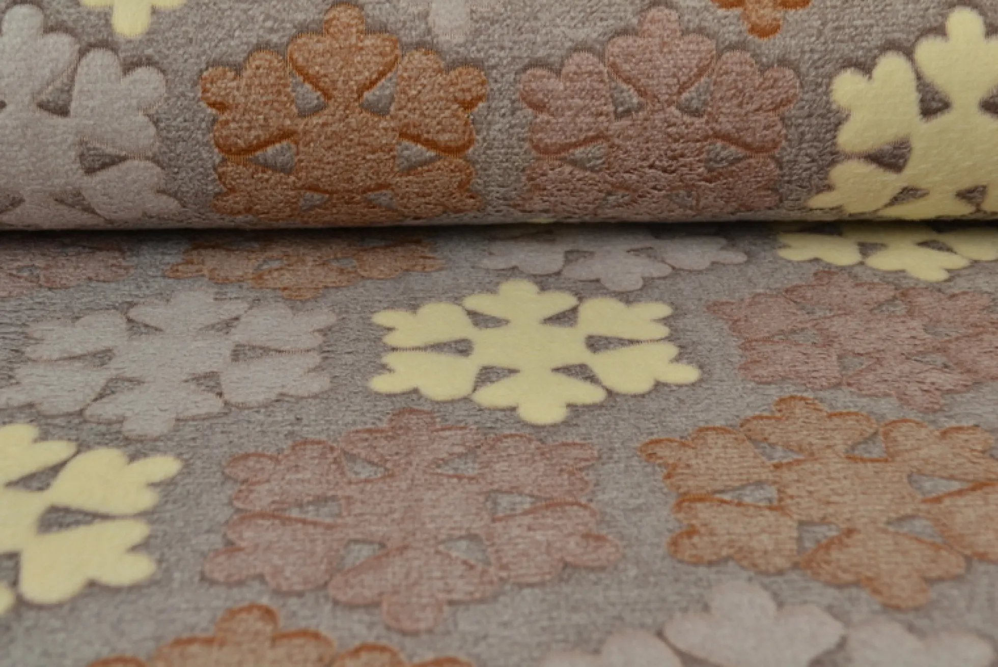 Coral fleece – Winter brown & taupe