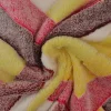 Coral fleece – Zigzag brown / yellow & red