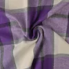 Coupon 130cm x 150cm | Flanel ruit – Paars, gebroken wit & zwart