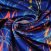 Coupon 100cm x 150cm | Fluweel stretch – Circles on Cobalt