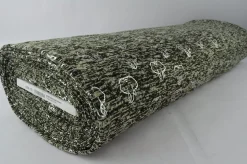 Coupon 145cm x 160cm | Gebreide sweaterstof – Mosgroen olifantjes