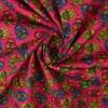Coupon 120cm x 150cm | Katoen poplin – Schedel fuchsia