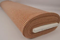 Coupon 150cm x 160cm | Katoen tricot soft touch – Dark ocher & off-white stripes